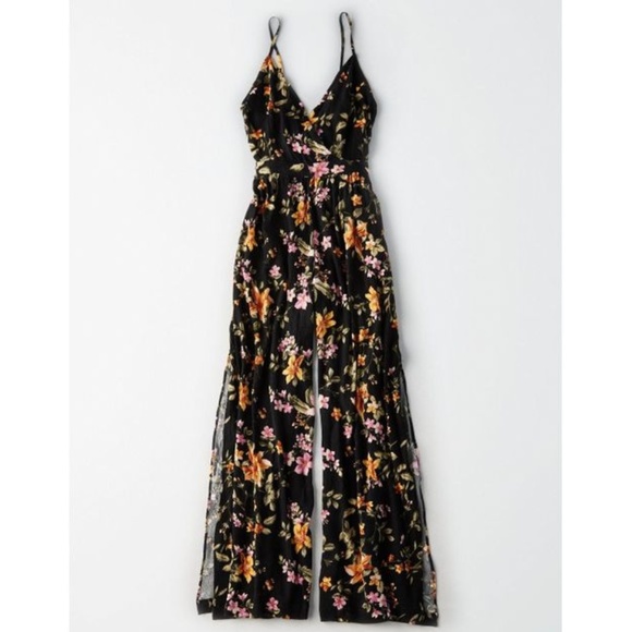 ae floral jumpsuit